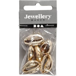 Muslingeskaller, L: 20 mm, forgyldt, 6 stk./ 1 pk.