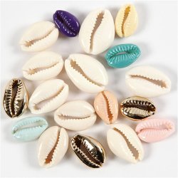 Muslingeskaller, L: 20 mm, ass. farver, 75 stk./ 1 pk.