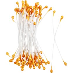 St&oslash;vdragere, L: 6,4 cm, diam. 2 mm, orange metallic, 100 stk./ 1 pk.