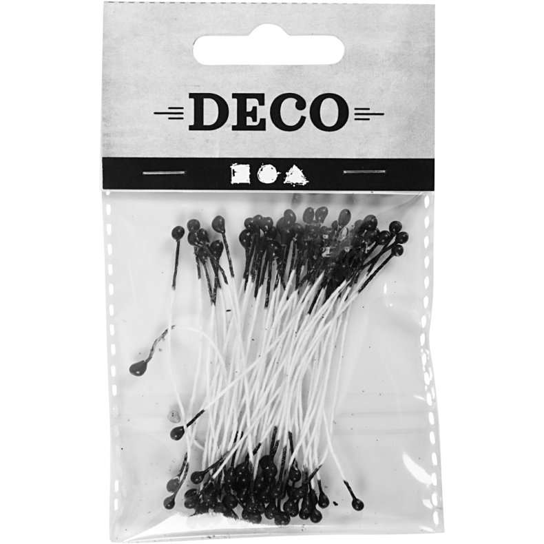 St&oslash;vdragere, L: 6,4 cm, diam. 2 mm, sort, 100 stk./ 1 pk.