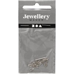 &Oslash;reringe med k&aelig;de, L: 70 mm, fors&oslash;lvet, 1 par