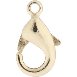 Karabinhage, L: 10,1 mm, forgyldt, 5 stk./ 1 pk.