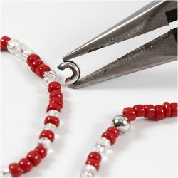 Knudeskjulere til elastik, diam. 5 mm, fors&oslash;lvet, 50 stk./ 1 pk.