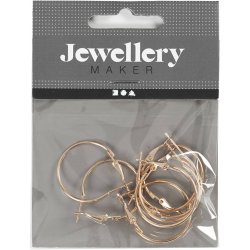 &Oslash;reringe, diam. 25 mm, forgyldt, 8 stk./ 1 pk.