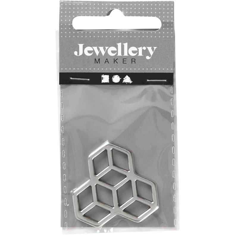 Smykkevedh&aelig;ng, diam. 30 mm, fors&oslash;lvet, 1 stk.