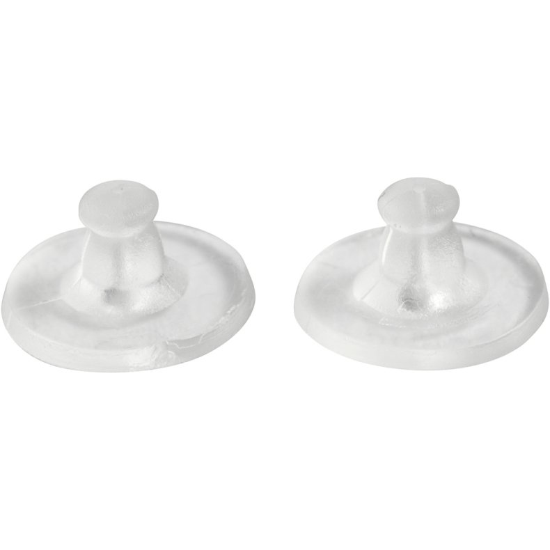 L&aring;s til &oslash;restik, diam. 10 mm, transparent, 10 par/ 1 pk.