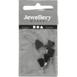 Vedh&aelig;ng, L: 10 mm, hulstr. 1 mm, sort, 5 stk./ 1 pk.