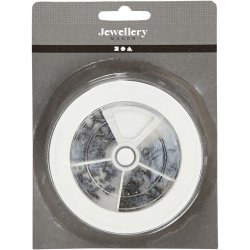 Smykke Starts&aelig;t, m&oslash;rk gr&aring; metallic, 1 s&aelig;t