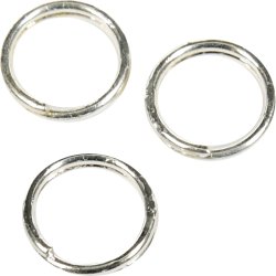 Splitring, diam. 5 mm, fors&oslash;lvet, 30 stk./ 1 pk.