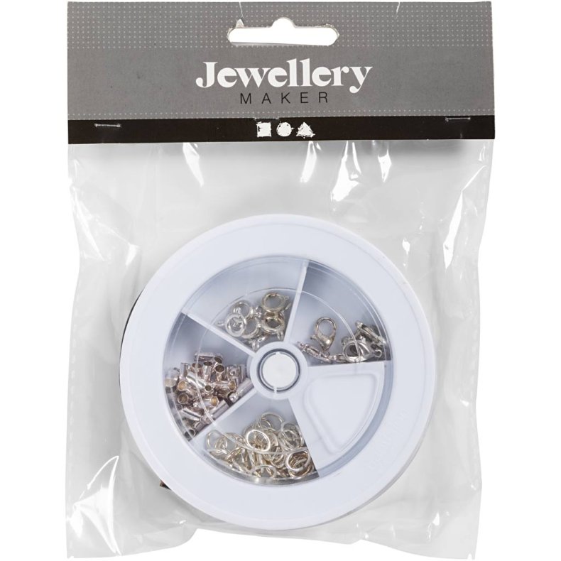 Smykke Starts&aelig;t, L&aelig;dersn&oslash;re, sort, fors&oslash;lvet, 1 s&aelig;t