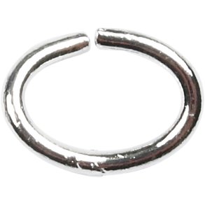Oval-ring, tykkelse 1 mm, forsølvet, 40 stk./ 1 pk.