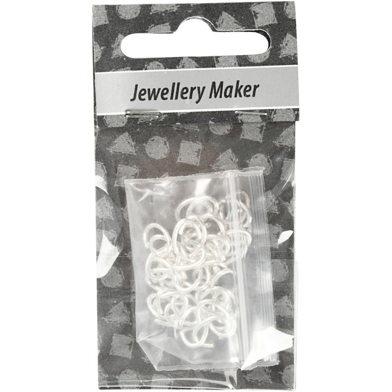 Oval-ring, tykkelse 1 mm, fors&oslash;lvet, 40 stk./ 1 pk.