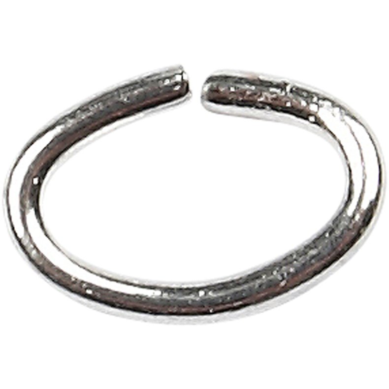 Oval-ring, tykkelse 0,7 mm, fors&oslash;lvet, 50 stk./ 1 pk.