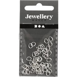 Oval-ring, tykkelse 0,7 mm, fors&oslash;lvet, 50 stk./ 1 pk.
