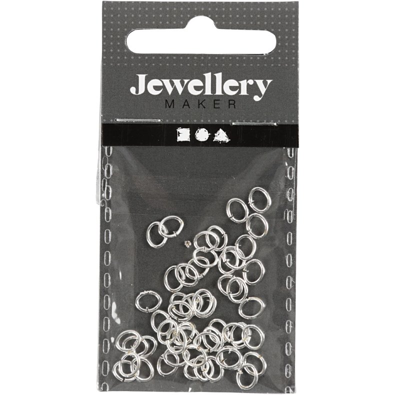 Oval-ring, tykkelse 0,7 mm, fors&oslash;lvet, 50 stk./ 1 pk.