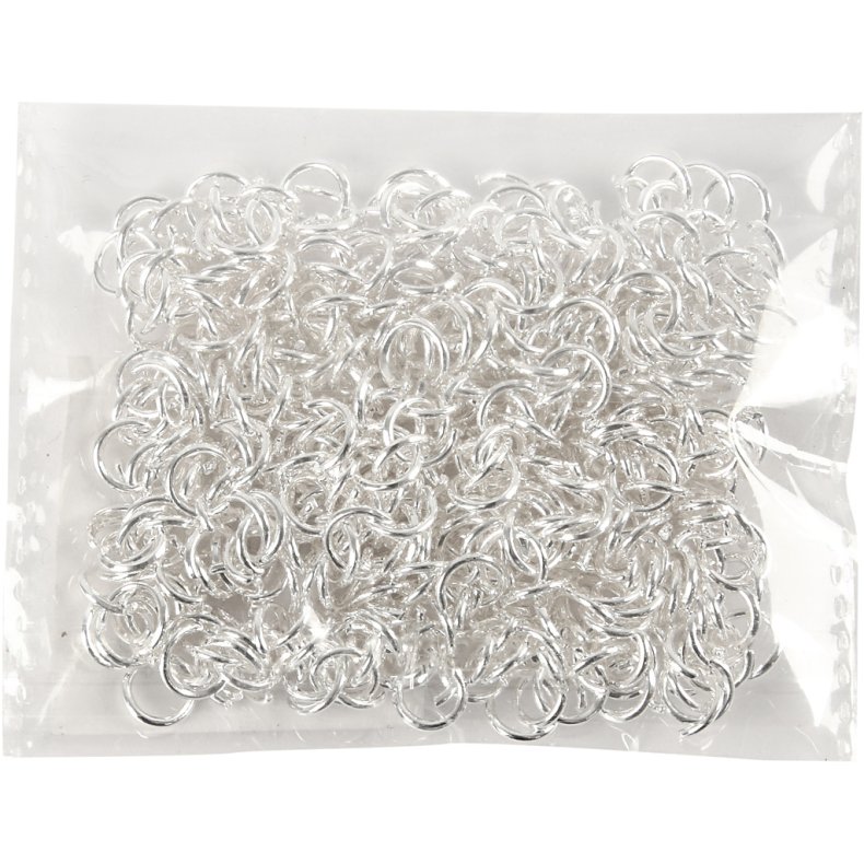 O-ring, str. 7 mm, tykkelse 1 mm, fors&oslash;lvet, 400 stk./ 1 pk.