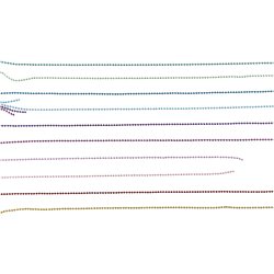 Kul&oslash;rte kuglek&aelig;der, diam. 1,5 mm, ass. farver, 10x80 cm/ 1 pk.