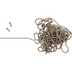 Kuglek&aelig;de, diam. 1,5 mm, fors&oslash;lvet, 3 m/ 1 rl.