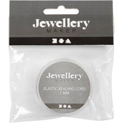 Elastiksnor, flad, tykkelse 1 mm, 10 m/ 1 rl.