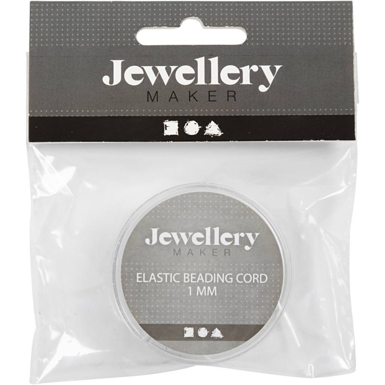 Elastiksnor, flad, tykkelse 1 mm, 10 m/ 1 rl.