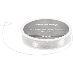 Elastiksnor, rund, tykkelse 0,8 mm, 10 m/ 1 rl.