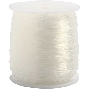 Elastiksnor, rund, tykkelse 0,8 mm, 100 m/ 1 rl.