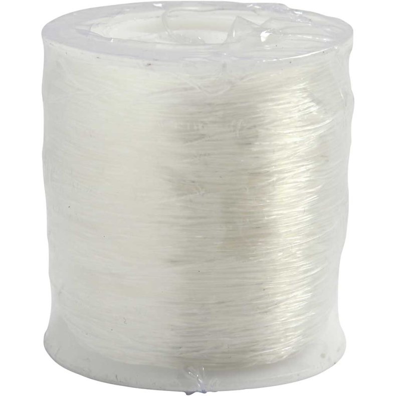 Elastiksnor, rund, tykkelse 0,8 mm, 100 m/ 1 rl.