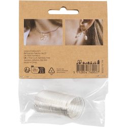 Smykketr&aring;d, tykkelse 1 mm, fors&oslash;lvet, 2.50 m/ 1 pk.