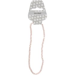 Facetperler, str. 3x4 mm, hulstr. 0,8 mm, rosa, 100 stk./ 1 pk.