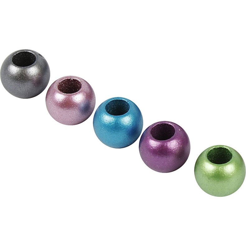 Kongoperler, diam. 10 mm, hulstr. 4 mm, ca. 1000 stk., 380 g, 700 ml/ 1 ds.