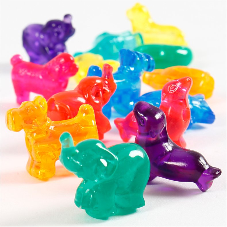 Figurperler, str. 25 mm, hulstr. 4 mm, 125 ml/ 1 pk.