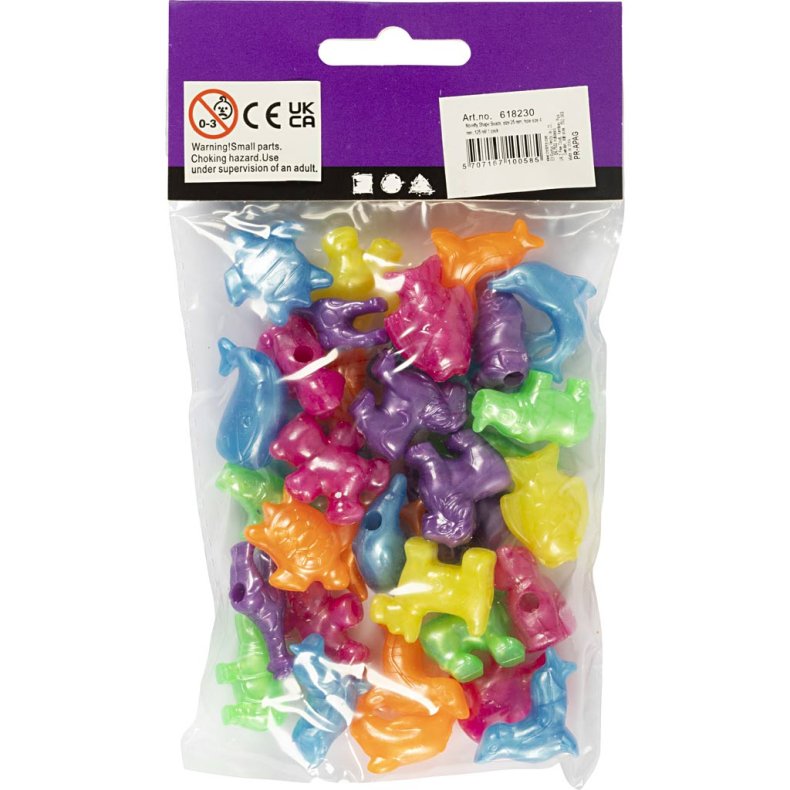 Figurperler, str. 25 mm, hulstr. 4 mm, 125 ml/ 1 pk.