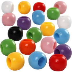 Kongoperler, diam. 10 mm, hulstr. 4,5 mm, ca. 186 stk., 65 g, 110 ml/ 1 pk.