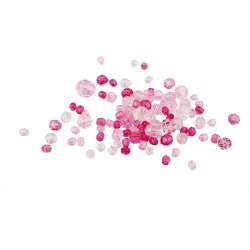 Facetperler, str. 4-12 mm, hulstr. 1-2,5 mm, ca. 860 stk., pink (081), 250 g/ 1 pk.