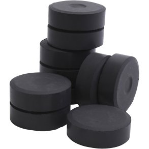 Temperablokke, H: 19 mm, diam. 57 mm, sort, 10 stk./ 1 pk.