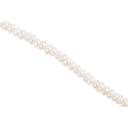 Ferskvandsperler, str. 4-6 mm, hulstr. 1 mm, ca. 57 stk., perlemor, 40 cm/ 1 pk.