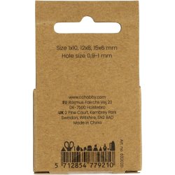 Agat stenperler, diam. 6+8+10 mm, hulstr. 0,9-1 mm, ca. 28 stk., br&aelig;ndt orange, r&oslash;d, 28 stk./ 1 pk.