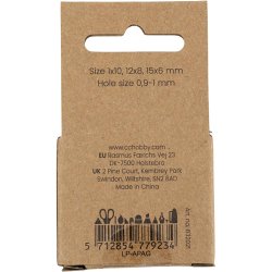 Agat stenperler, diam. 6+8+10 mm, hulstr. 0,9-1 mm, ca. 28 stk., lys brun, 28 stk./ 1 pk.