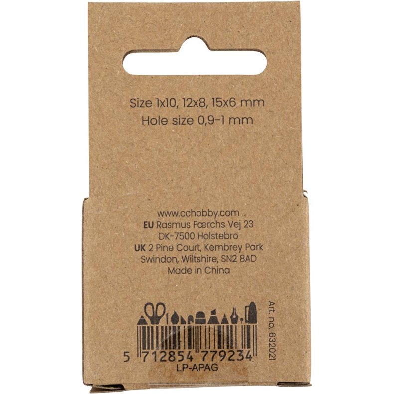 Agat stenperler, diam. 6+8+10 mm, hulstr. 0,9-1 mm, ca. 28 stk., lys brun, 28 stk./ 1 pk.