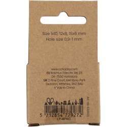 Agat stenperler, diam. 6+8+10 mm, hulstr. 0,9-1 mm, ca. 28 stk., m&oslash;rk brun, 28 stk./ 1 pk.