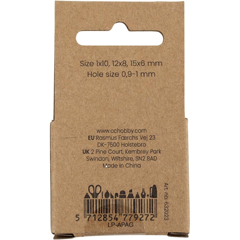 Agat stenperler, diam. 6+8+10 mm, hulstr. 0,9-1 mm, ca. 28 stk., m&oslash;rk brun, 28 stk./ 1 pk.