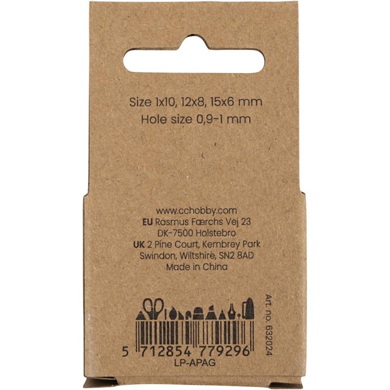 Agat stenperler, diam. 6+8+10 mm, hulstr. 0,9-1 mm, ca. 28 stk., sort, 28 stk./ 1 pk.