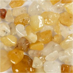 Krystalperler, Honning calcit, diam. 7-12 mm, hulstr. 1 mm, ca. 63 stk., lys gul, 63 stk./ 1 pk.