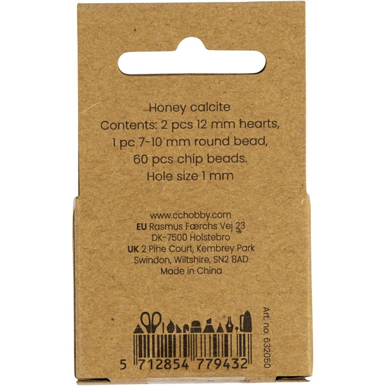 Krystalperler, Honning calcit, diam. 7-12 mm, hulstr. 1 mm, ca. 63 stk., lys gul, 63 stk./ 1 pk.