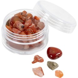 Krystalperler, Aventurin, str. 7-12 mm, hulstr. 1 mm, ca. 63 stk., koral, 63 stk./ 1 pk.