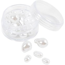 Voksperler, Oval, diam. 6-14 mm, hulstr. 1,3-1,5 mm, 30 stk./ 1 pk.