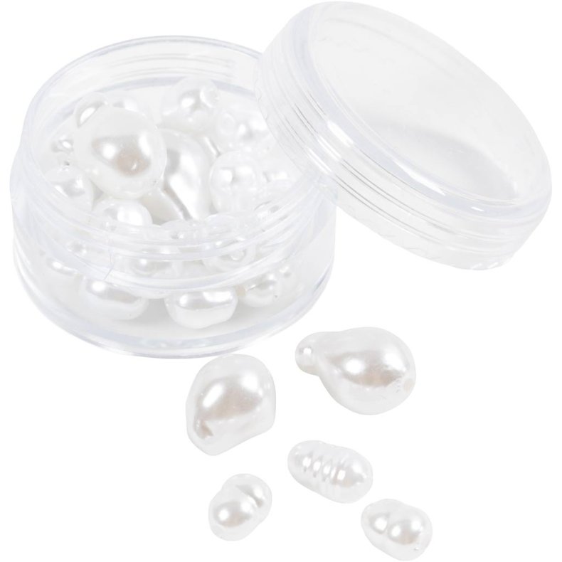 Voksperler, Oval, diam. 6-14 mm, hulstr. 1,3-1,5 mm, 30 stk./ 1 pk.