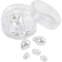 Voksperler, Oval, diam. 6-14 mm, hulstr. 1,3-1,5 mm, 30 stk./ 1 pk.