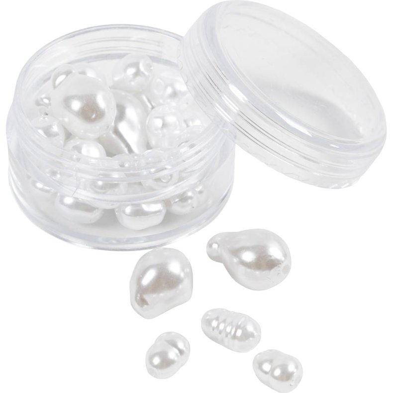 Voksperler, Oval, diam. 6-14 mm, hulstr. 1,3-1,5 mm, 30 stk./ 1 pk.