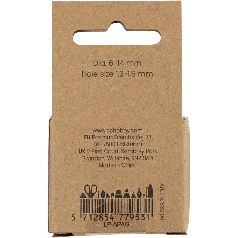 Voksperler, Oval, diam. 6-14 mm, hulstr. 1,3-1,5 mm, 30 stk./ 1 pk.